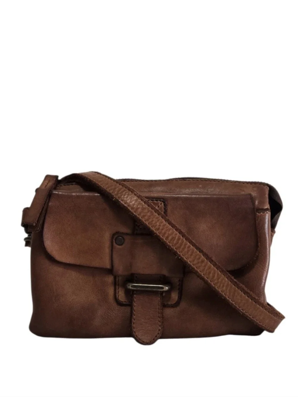 Harbour 2nd Luna Cognac Brown Leather Crossbody Bag - EUC - Picture 1 of 14